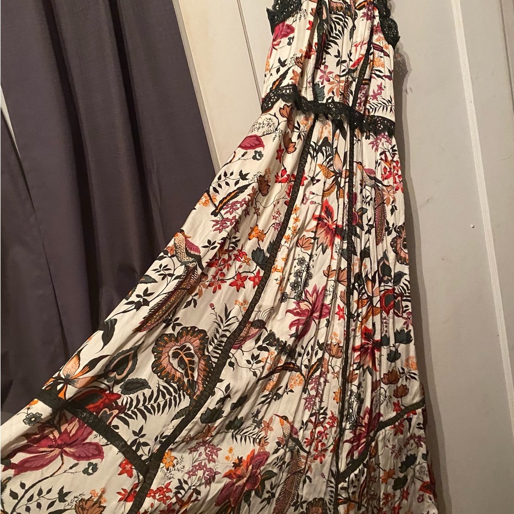 By Anthropologie Lace-Trim A-Line Dress Size 2